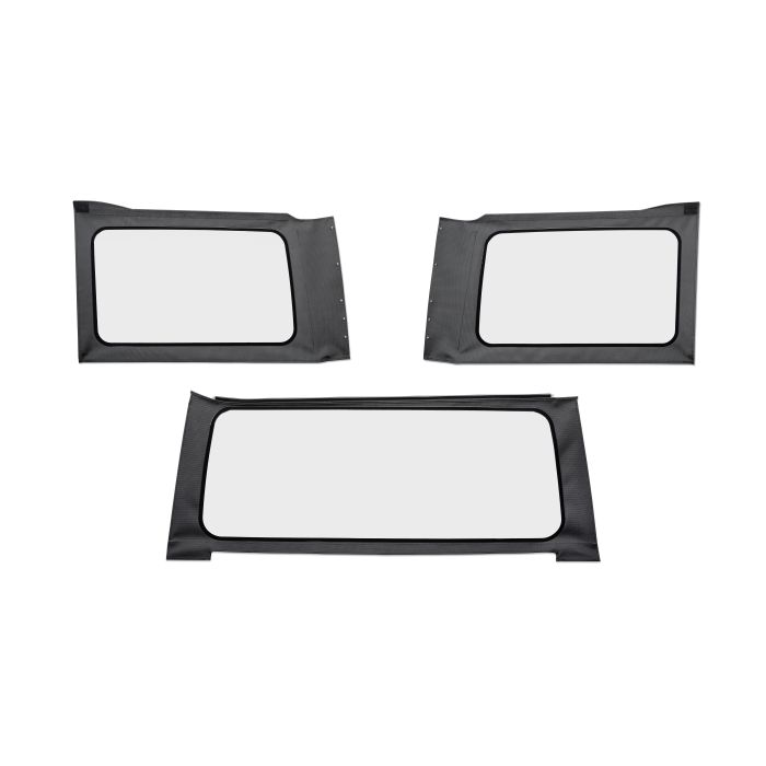 OE JL Replacement Windows - Jeep 2018-23 Wrangler JL (4-Door; Black Vinyl; Clear)