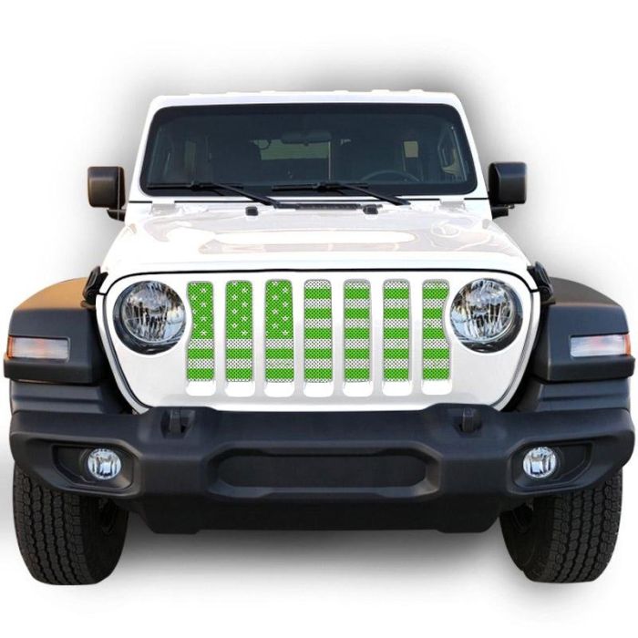 UTS JL DIST WHITE/GREEN GRILLE INSERT WITH TRAIL CAMERA
