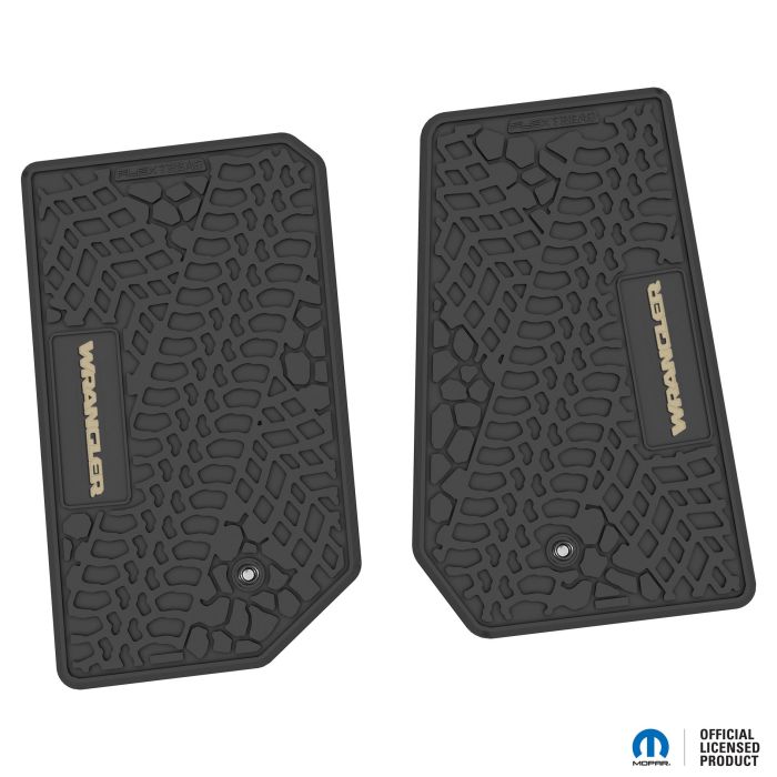 07-13 Jeep JK 2 Dr Front -Tire Tread/Scorched Earth Scene w/ Wrangler Insert - Black w/ Tan Insert