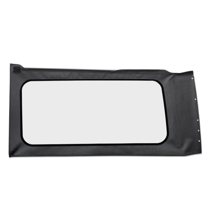 OE JL Replacement Windows - Jeep 2018-23 Wrangler JL (Quarter Left Hand; 2-Door; Black Vinyl; Clear)