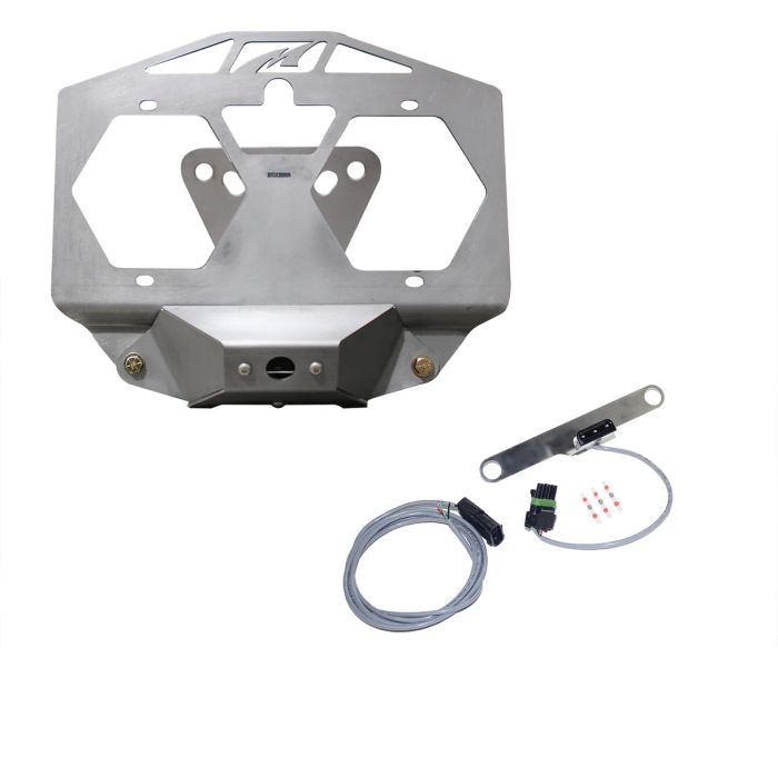 Motobilt MB2115-LD-PL6 Spare Tire License Plate Relocation Kit with Camera Mount & Tag Light  for 18-26 Jeep Wrangler JL