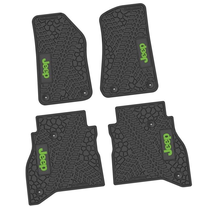 20-24 Jeep Gladiator Front and RearTire Tread/Scorched Earth Scene w/ JEEP Insert - Black w/ Lime Insert