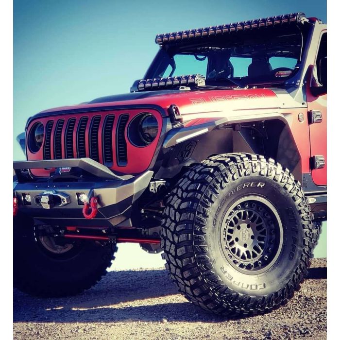 Road Armor  Stealth Body Armor Inner Fender Liners for 18-20 Jeep Wrangler JL & Gladiator JT - Bare Stainless Steel