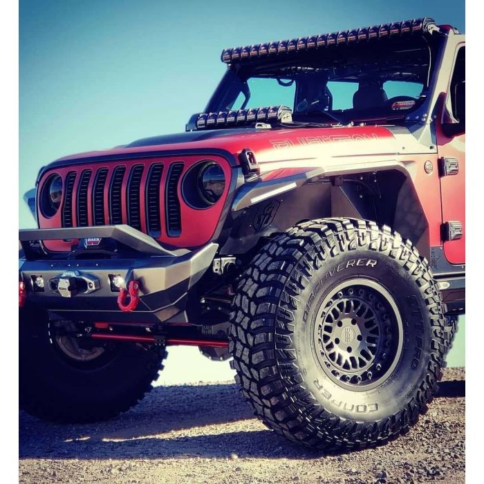 Road Armor  Stealth Body Armor Inner Fender Liners for 18-20 Jeep Wrangler JL & Gladiator JT - Bare Stainless Steel