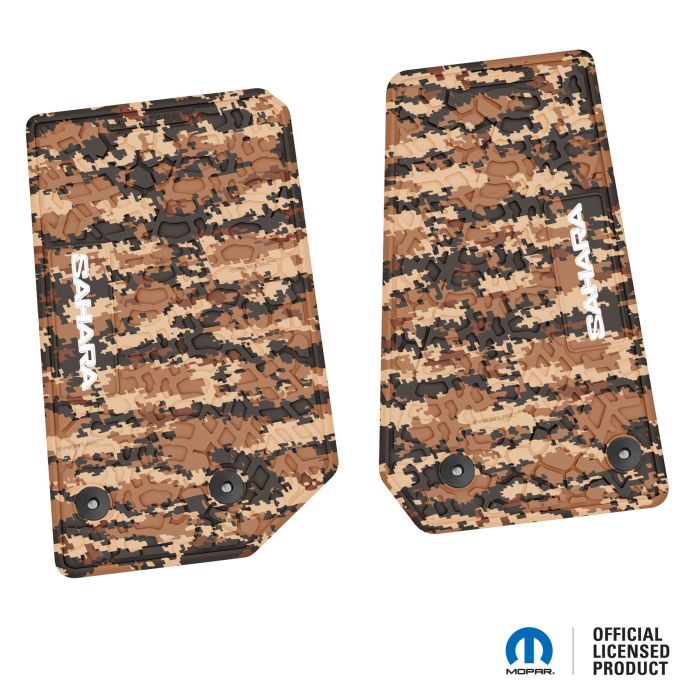 14-18 Jeep JK 2 Dr Front -Tire Tread/Scorched Earth Scene w/ Sahara Insert - Cyberflage w/ White Insert