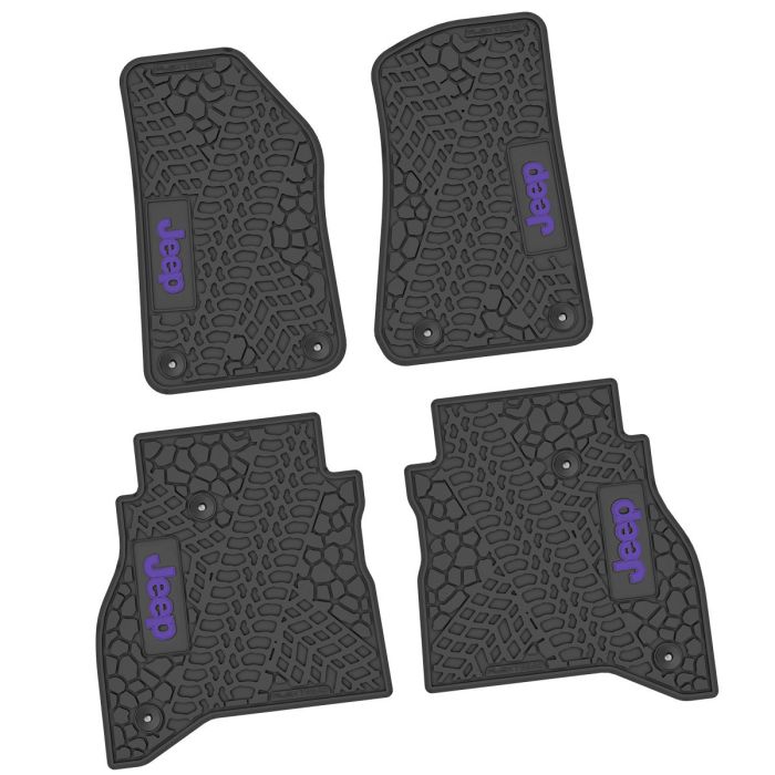 20-24 Jeep Gladiator Front and RearTire Tread/Scorched Earth Scene w/ JEEP Insert - Black w/ Purple Insert