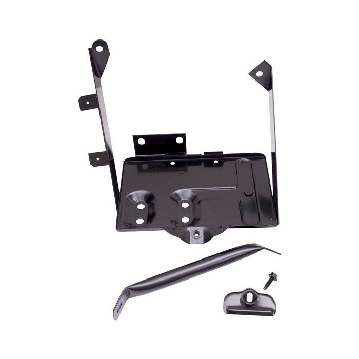Rugged Ridge 11214.01 Battery Tray Kit in Black for 76-86 Jeep Wrangler CJ