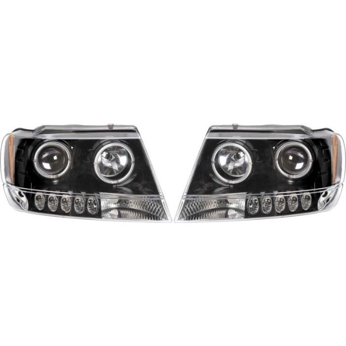 Anzo USA  Headlights with Projector & Halo for 99-04 Jeep Grand Cherokee WJ