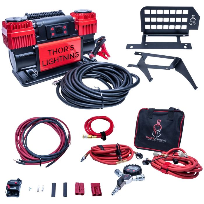 12V True Dual TotalControl Air Compressor Ultimate Bundle for Jeep JLU - Silver - ULT002SDTCK