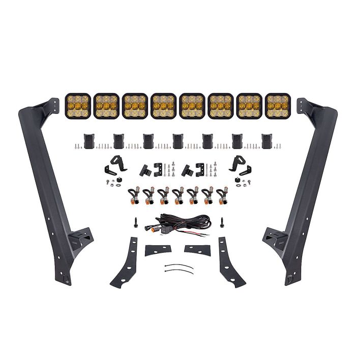 Diode Dynamics DD7224 SS5 Sport CrossLink Windshield Combo Lightbar Kit for 07-18 Jeep Wrangler JK