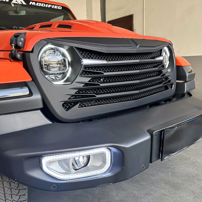 American Modified  Tomahawk Grille for 18-25 Jeep Wrangler JL & Gladiator JT W/O TrailCam