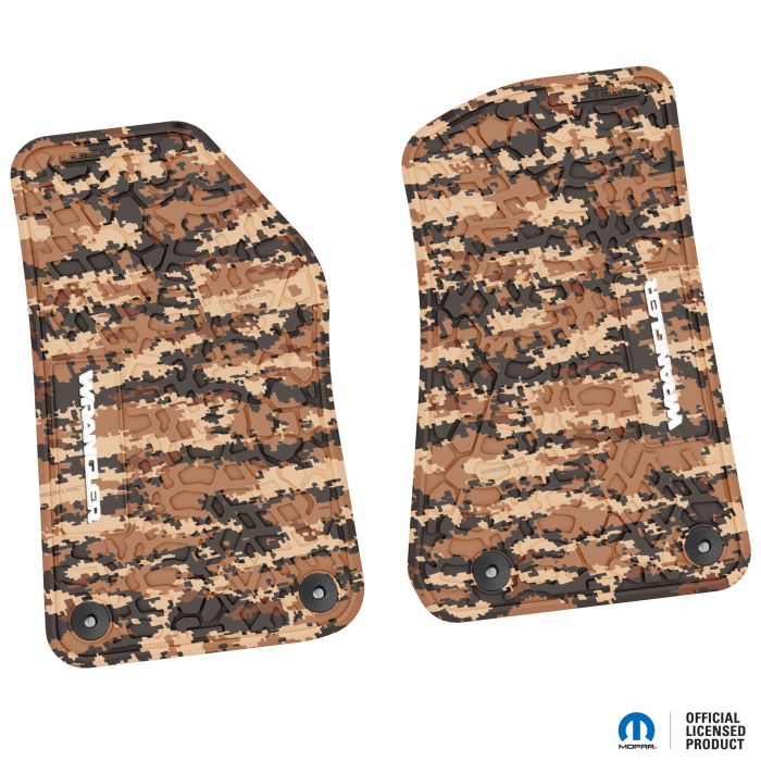 18-24 Jeep JL 2 Dr Front -Tire Tread/Scorched Earth Scene w/ Wrangler Insert - Cyberflage w/ White Insert