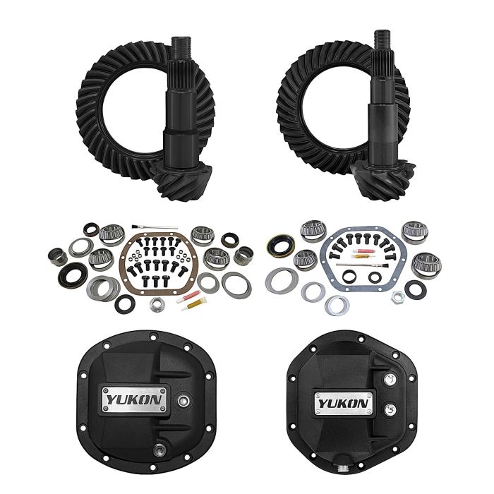 Yukon Stage 2 Re-Gear Kit upgrades front and rear diffs, including diff covers