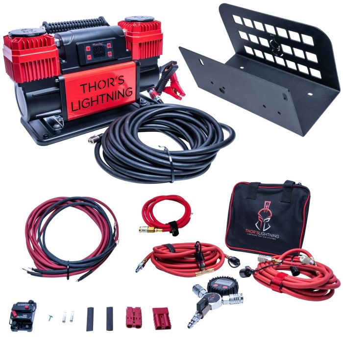 12V True Dual TotalControl Air Compressor Ultimate Bundle Jeep CJ-YJ-TJ - Silvr - ULT007SDTCK