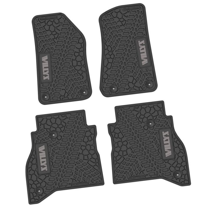 20-24 Jeep Gladiator Front and RearTire Tread/Scorched Earth Scene w/ Willys Insert - Black w/ Silver Insert