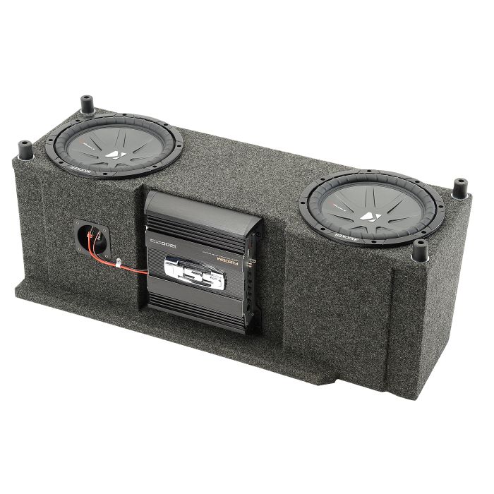 Quadratec  Custom Rear Dual Subwoofer Kit with 10" Kicker CompVR Subwoofers for 87-06 Jeep Wrangler YJ & TJ