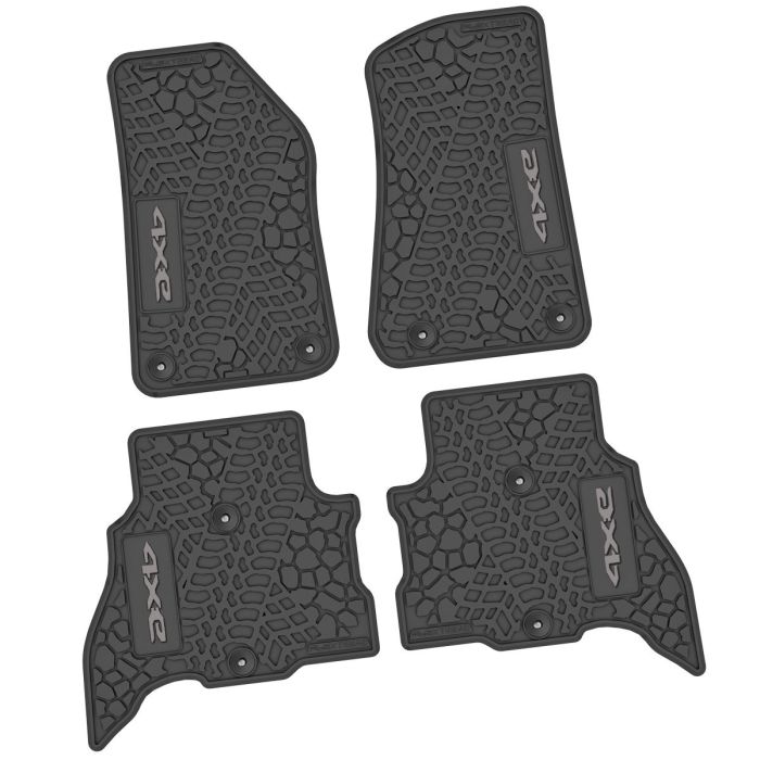 21-24 Jeep 4xe Front and RearTire Tread/Scorched Earth Scene w/ 4xe Insert - Black w/ Silver Insert