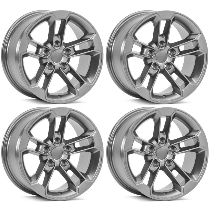 QUAD 41 WHEEL 17X8.5 5X5 5.2BS GUN GRY SET OF 4