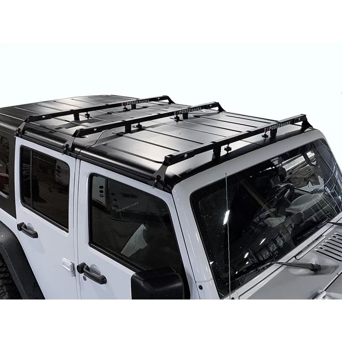 Exposed Racks  Hardtop Tent Roof Rack for 07-18 Jeep Wrangler Unlimited JK 4-Door