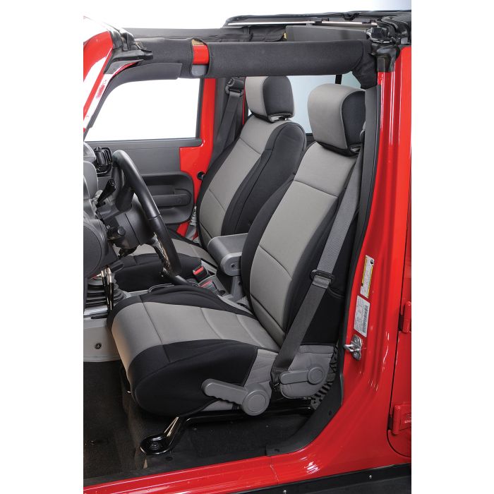 NEO SEAT COVERS FR 07-10 JK GRY/BLK