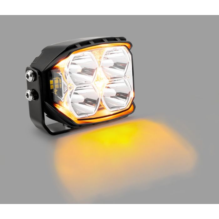 Carnivore J Series 3.5" Aux Pod Light W/Amber with Black Brackets