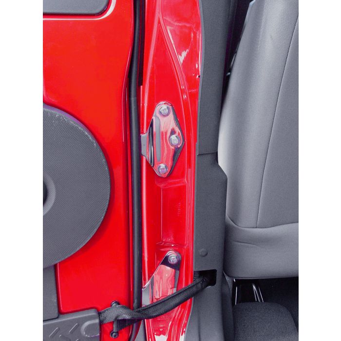 Kentrol  Stainless Steel Body Hinge Set for 07-18 Jeep Wrangler Unlimited JK 4 Door