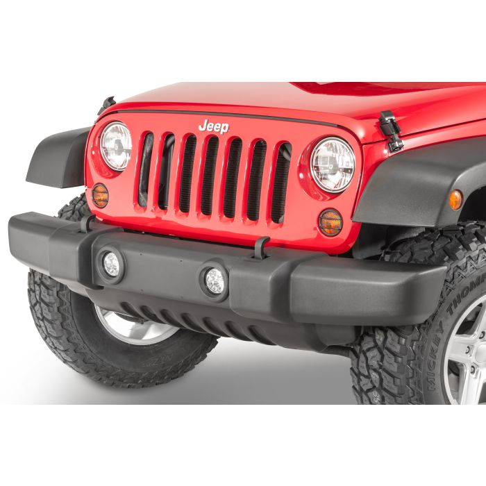 Kentrol  Stainless Steel Hood Catch Pair for 07-18 Jeep Wrangler JK