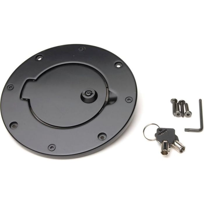 Rampage Products  Billet Style Locking Gas Cover for 07-18 Jeep Wrangler JK