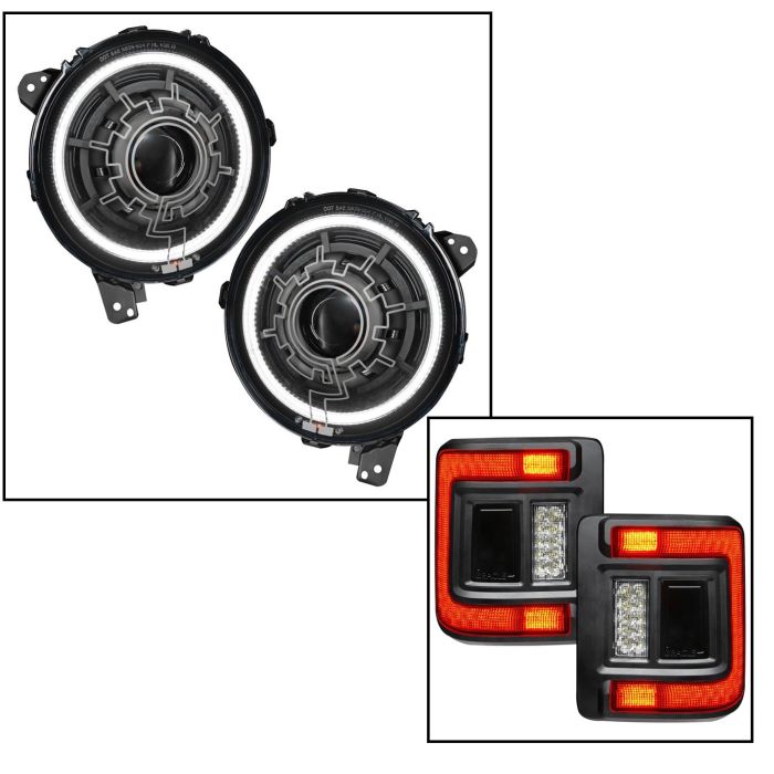 Oculus Heated LED Headlight with Flush Mount Taillight 18-24 JL