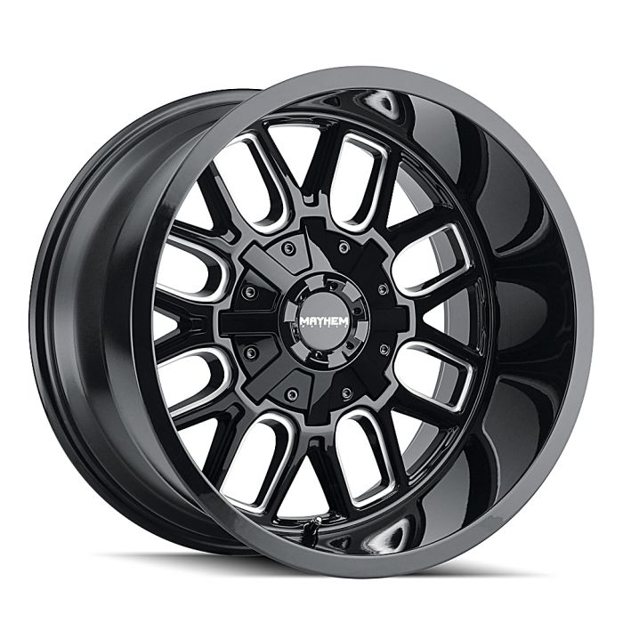 MAYHEM COGENT 8107 GLOSS BLACK/MILLED SPOKES 17X9 5-127/5-139.7 -12MM 87.1MM