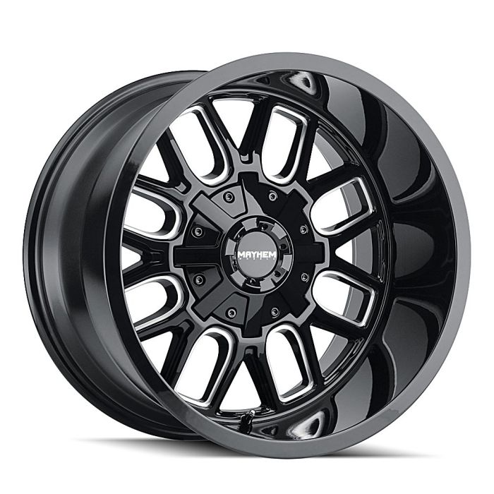 MAYHEM COGENT 8107 GLOSS BLACK/MILLED SPOKES 17X9 5-127/5-139.7 -12MM 87.1MM