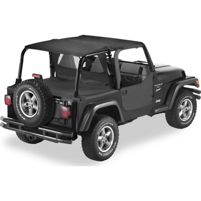 BESTOP COMBO HEADER SAFARI 97-02 TJ HARDTOP BLK