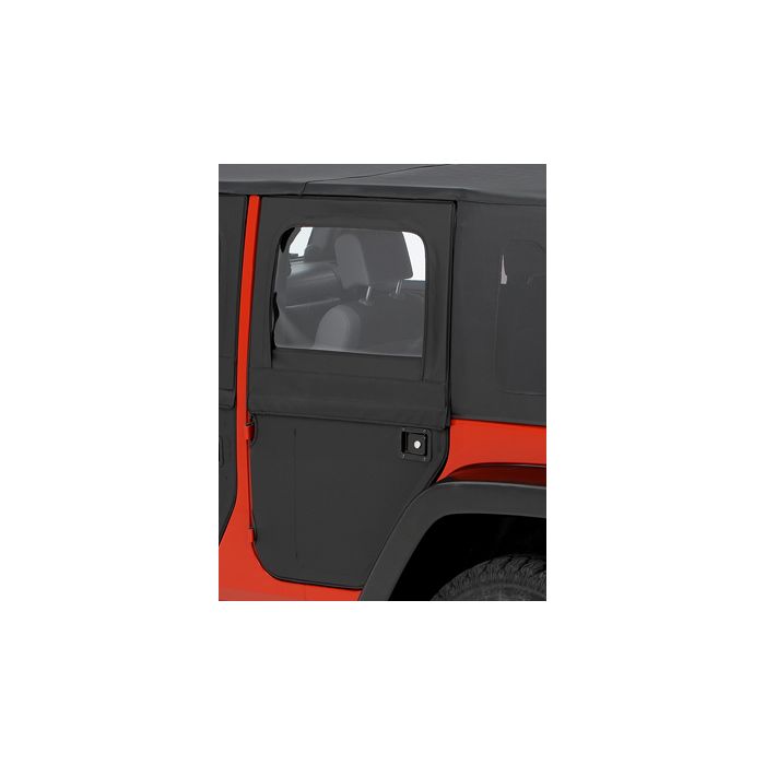 2-PIECE SOFT DOORS JK REAR BLK DIAM