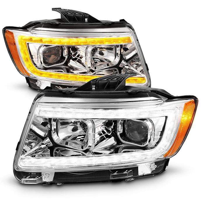 Anzo USA  Projector Switchback Plank Style Headlights  for 11-13 Jeep Grand Cherokee WK2