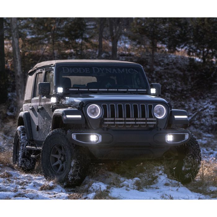 Diode Dynamics  Cowl Mounted SS3 LED Light Kit for 18-21 Jeep Wrangler JL & Gladiator JT
