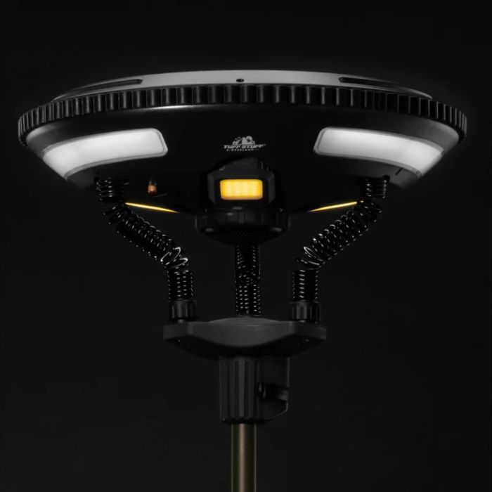 Tuff Stuff Overland TS-4-1000 9.75" Halo Solar Light, 360-Degree, 700 Lumen, Freestanding, with Speaker 