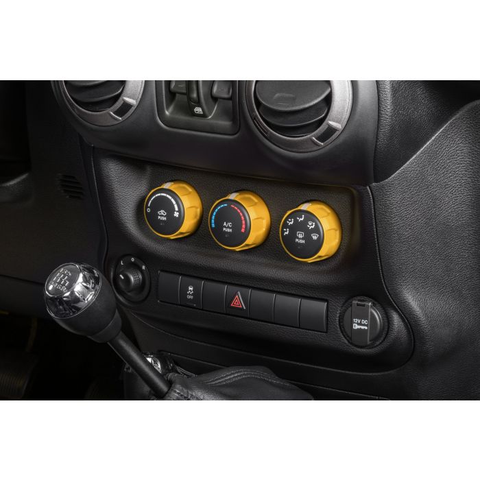 AJT CLIMATE KNOBS 11-18 BAJA YELLOW