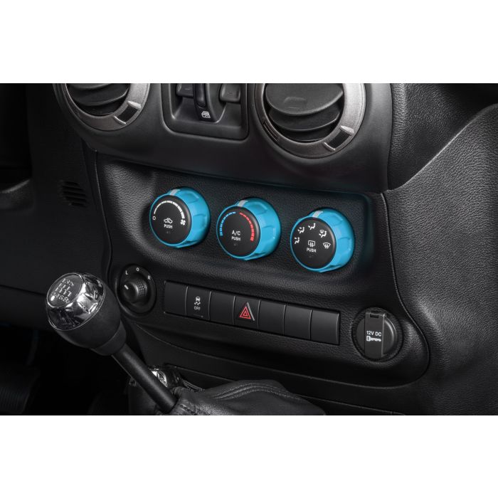 AJT CLIMATE KNOBS 11-18 JK CHIEF BLUE
