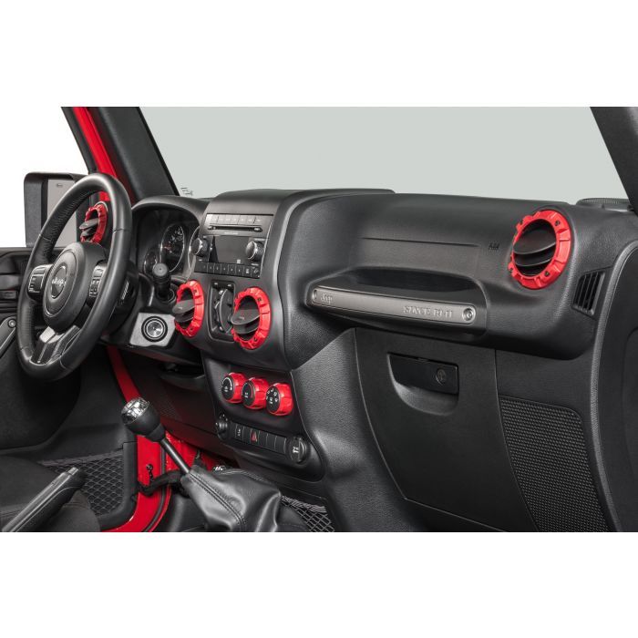 AJT Design  Impact Climate Control Knob & Vent Trim Kit for 11-18 Jeep Wrangler JK 
