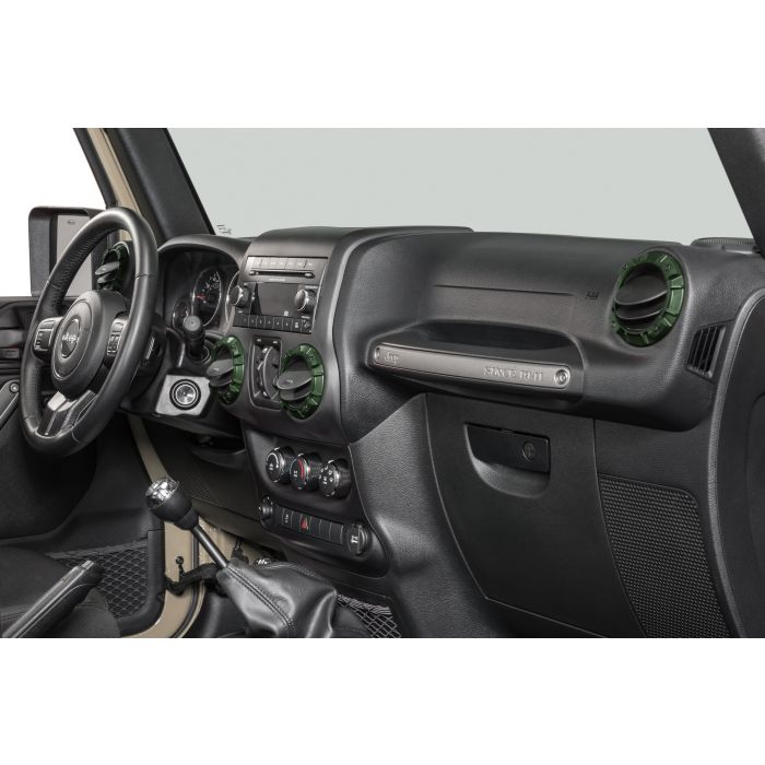 AJT ARMY GREEN VENT TRIM RINGS 11-18 JK