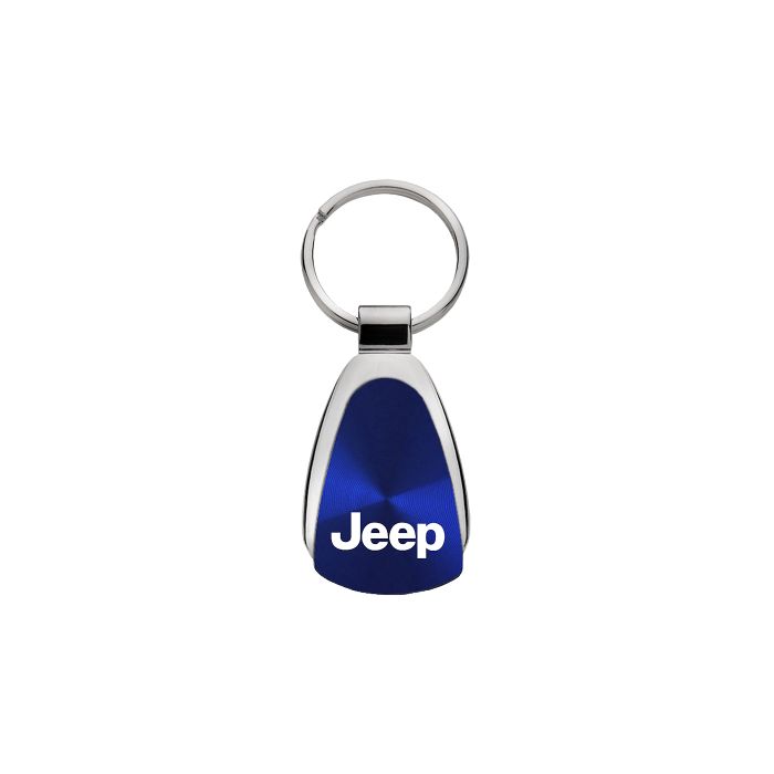 AUG TEAR DROP JEEP LOGO KEY CHAIN BLUE