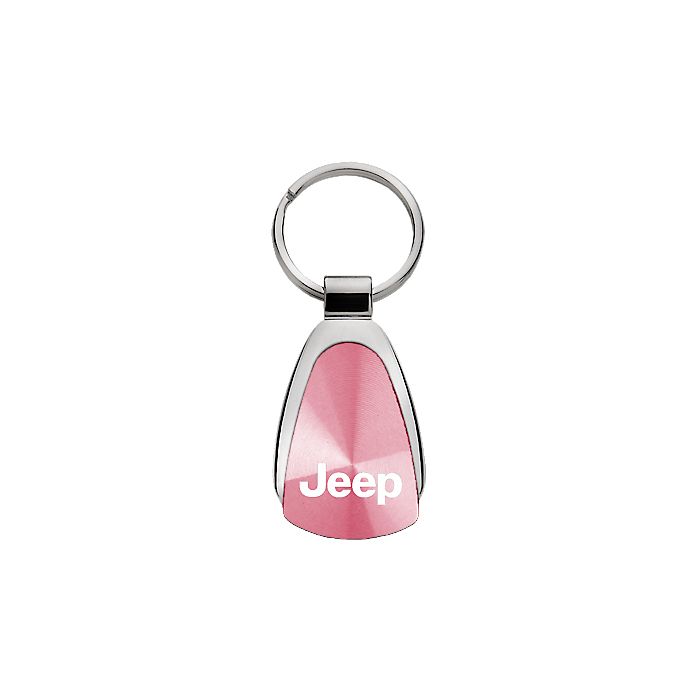 AUG TEAR DROP JEEP LOGO KEY CHAIN PINK
