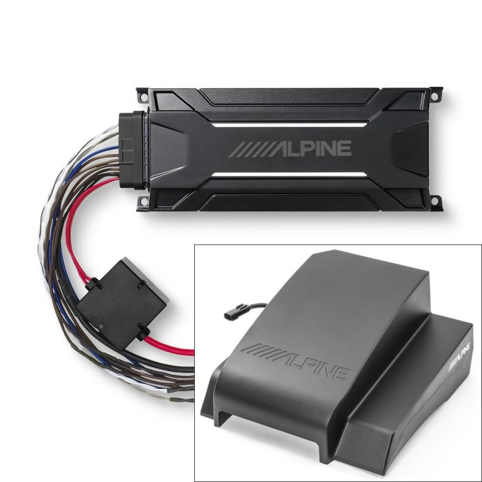 Alpine  KTA-30MW Mono Tough Pack Amplifier with SBV-10-WRA 10in Water Resistant Subwoofer for 07-18 Jeep Wrangler Unlimited JK