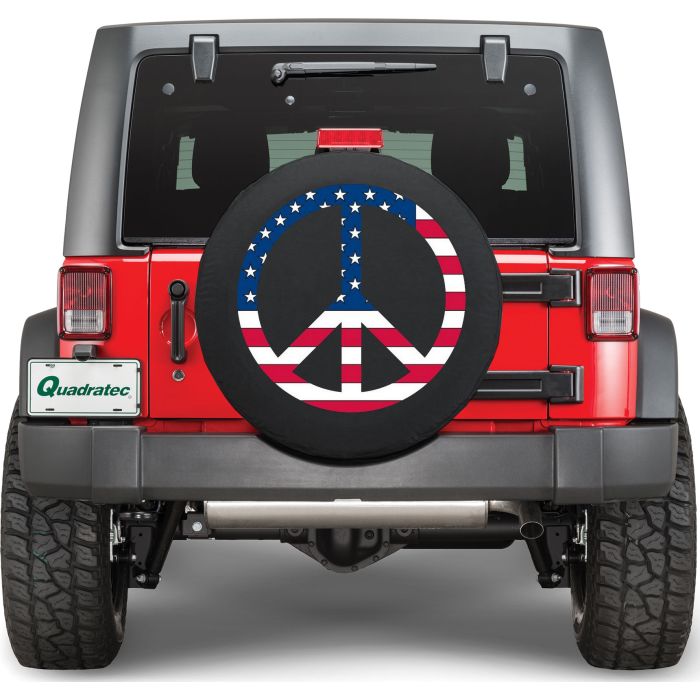 Quadratec  USA Peace Sign Tire Cover 
