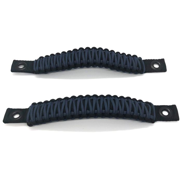 Jeep Wrangler Grab Handles Paracord JK Sound Bar Rear Side Pair Black/Anvil Bartact