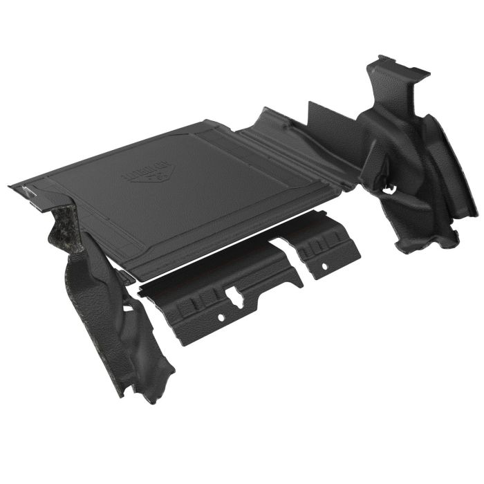 2024-current JLU 4DR cargo set with subwoofer wheelhouse covers cargo mat closeout mesa smoke