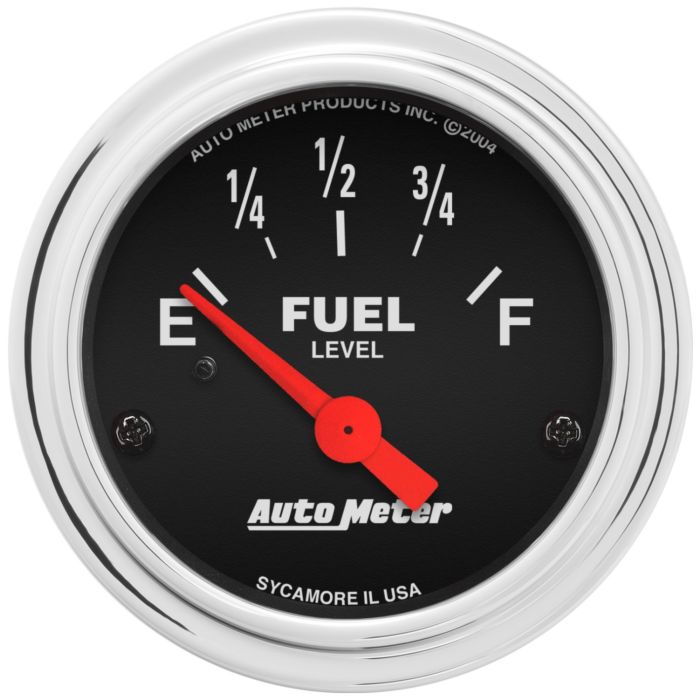 Auto Meter 2516 2 1/16" Diameter Electrical Fuel Gauge (240 OHMS = Empty, 33 OHMS = Full) 
