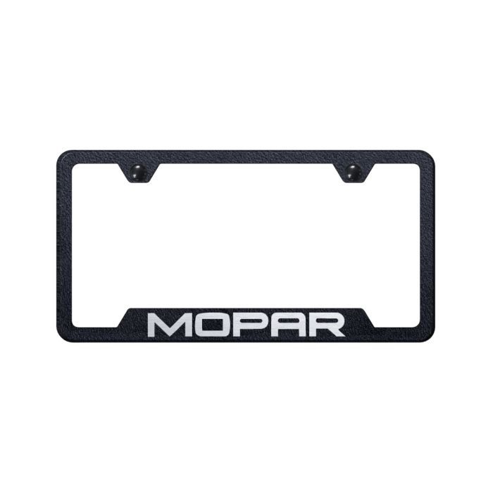 AUG MOPAR CUTOUT PLATE FRAME RBLK