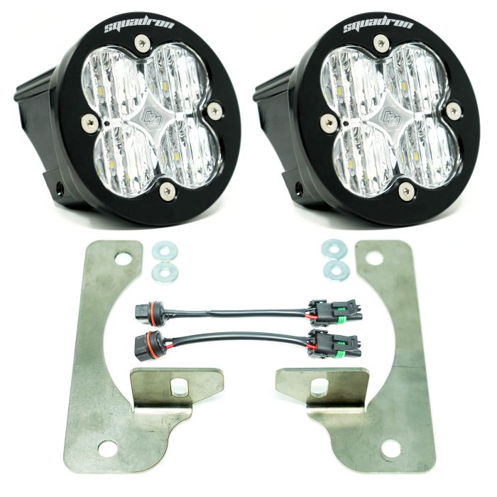 Baja Designs 447068 Squadron-R Sport Rubicon LED Fog Pocket Light Kit for 18-19 Jeep Wrangler JL Rubicon  & 2020 Gladiator JT Rubicon Edition With OEM Steel Front Bumper
