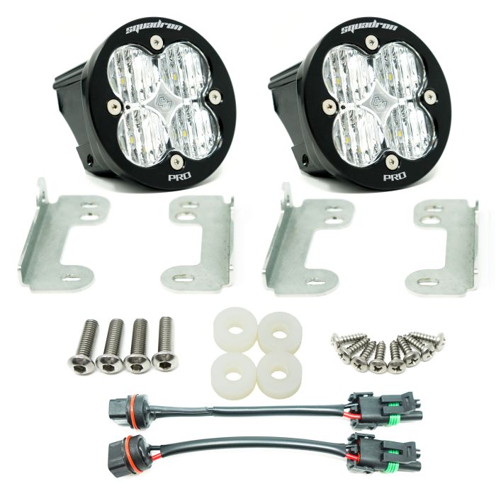 Baja Designs 447071 Squadron-R PRO LED Fog Pocket Light Kit for 18-21 Jeep Wrangler JL Sahara and Gladiator JT Overland